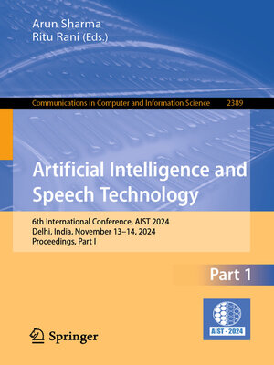cover image of Artificial Intelligence and Speech Technology